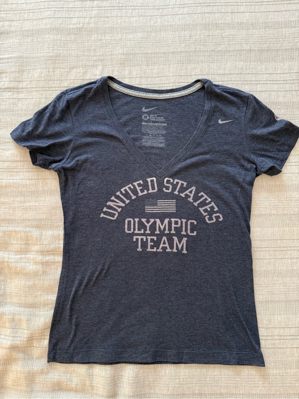 Nike Women's Navy Blue United States Olympic Team V-Neck Tee
